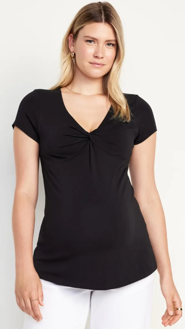 Maternity Twist-Front Top