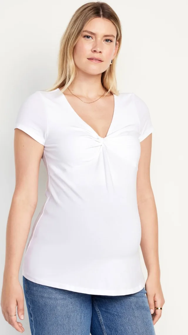 Maternity Twist-Front Top