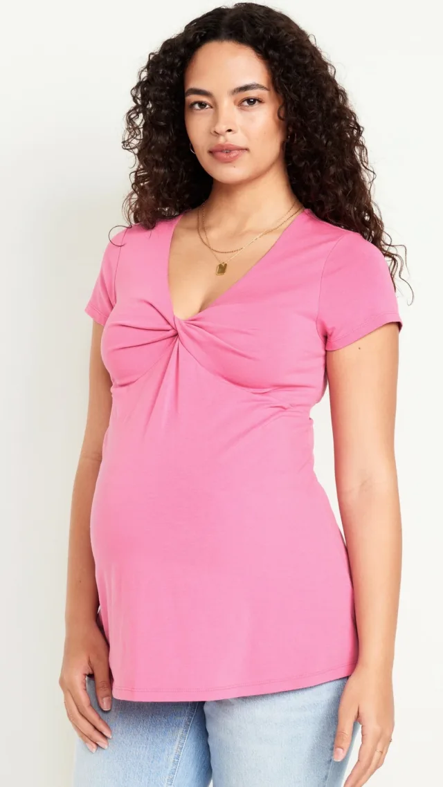 Maternity Twist-Front Top