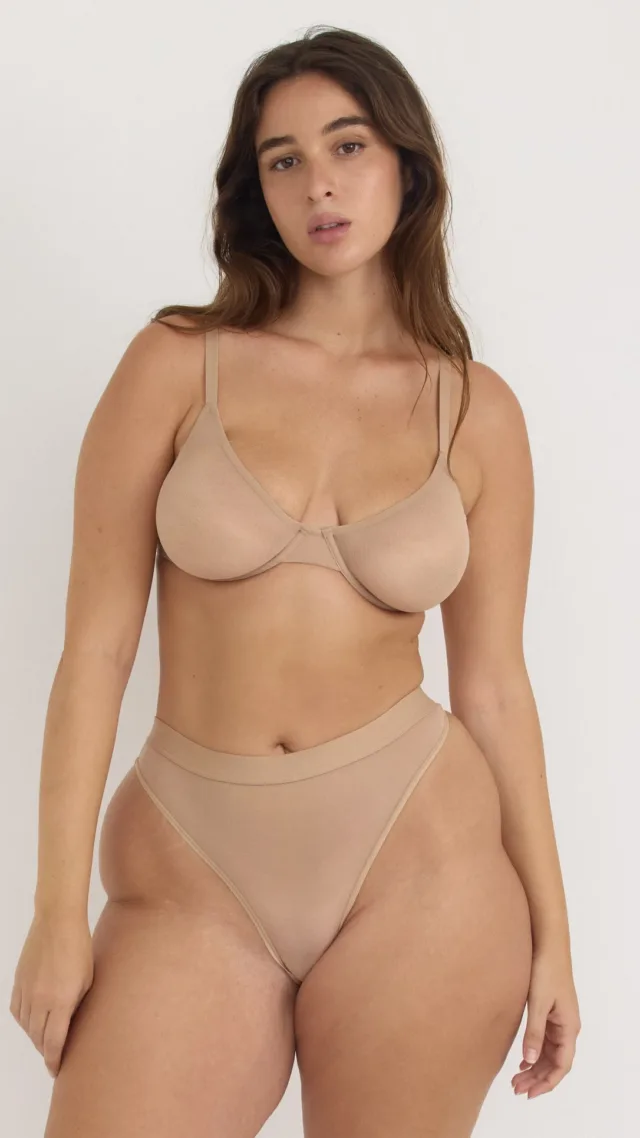 Mesh Unlined Demi Bra