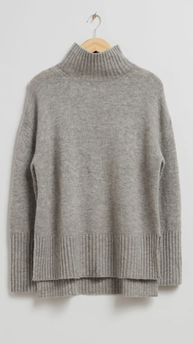 Mock Neck Knit Sweater