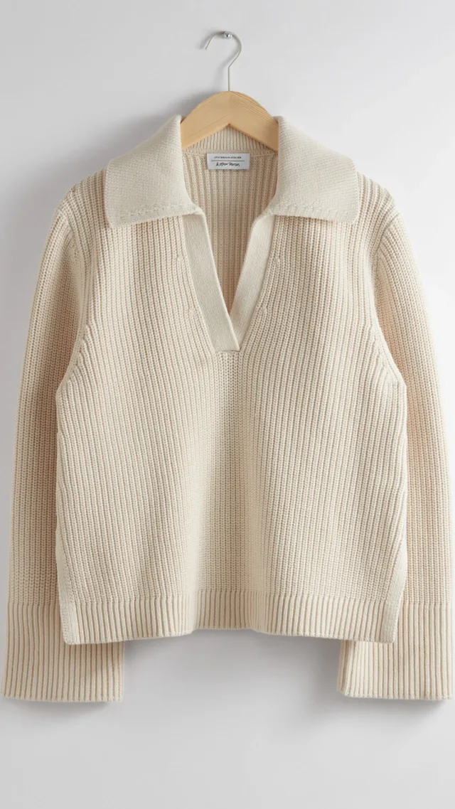 Oversized Collared Sweater