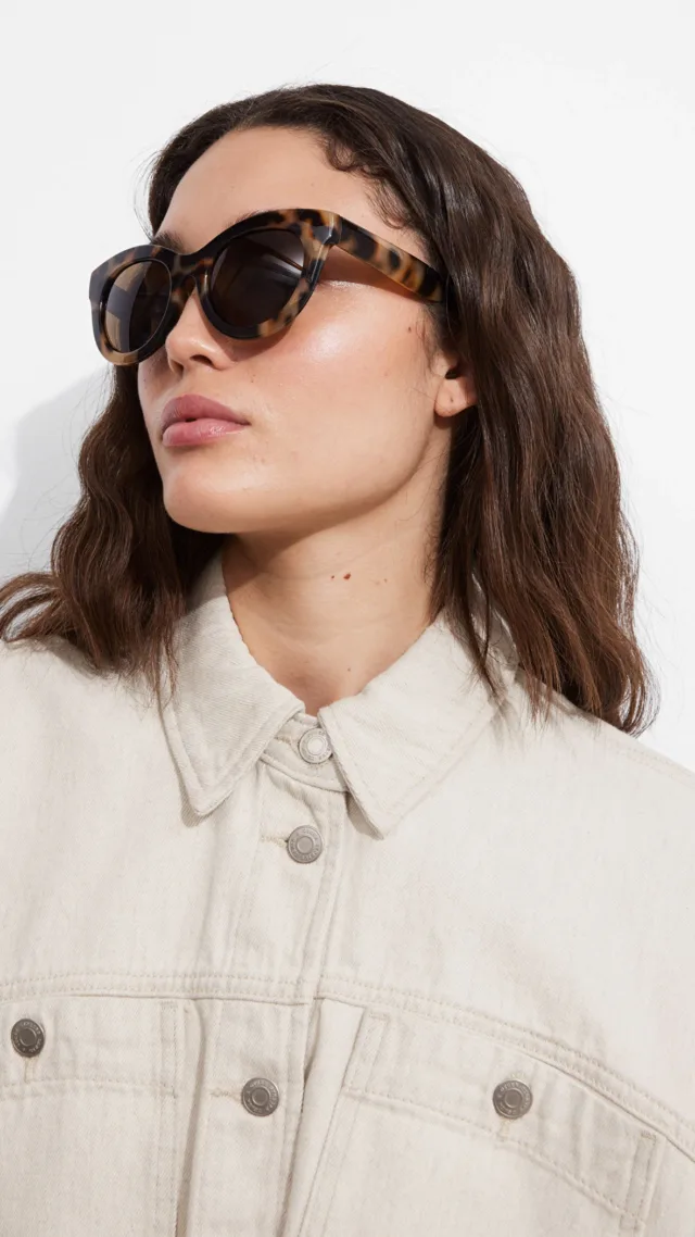 Oversized Round Lens Sunglasses