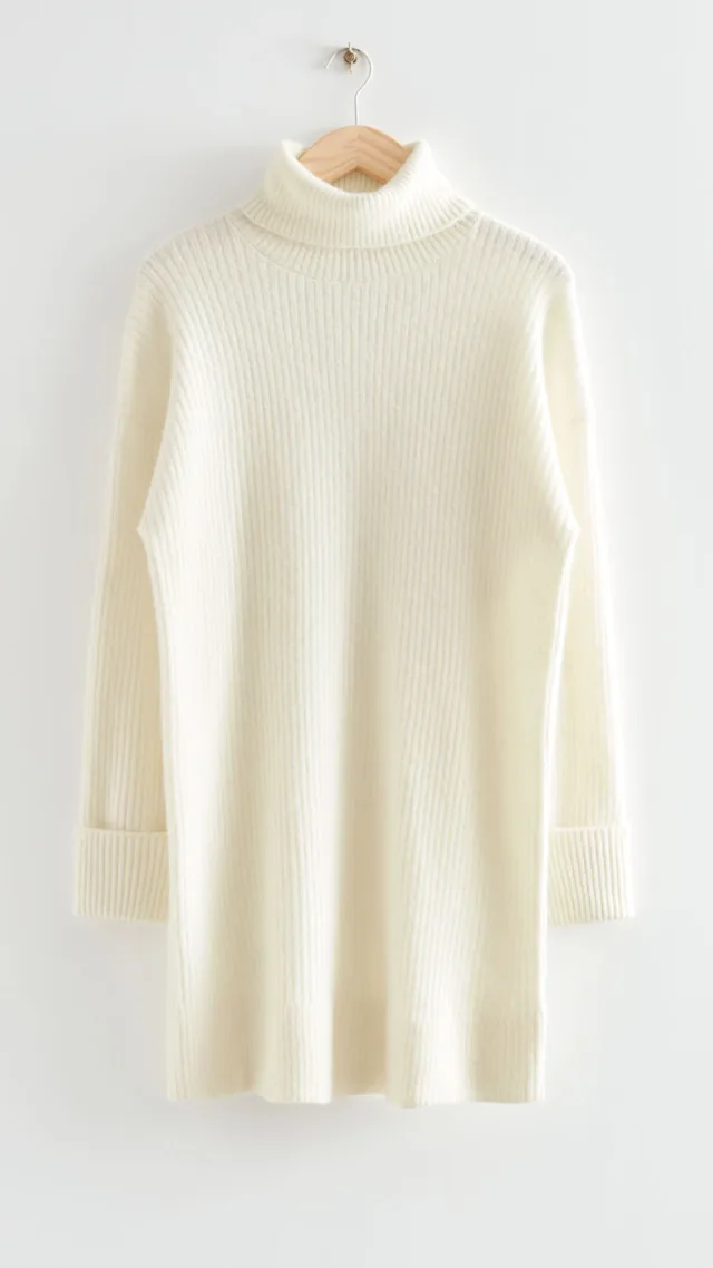 Oversized Turtleneck Knit Sweater