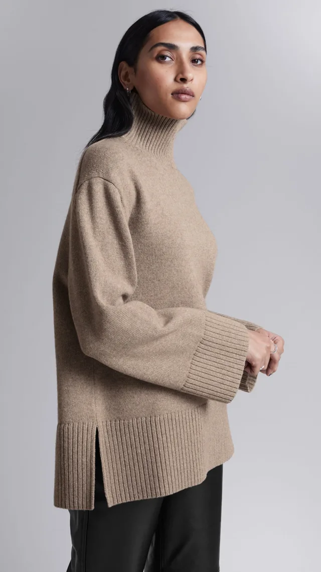 Oversized Turtleneck Merino Sweater