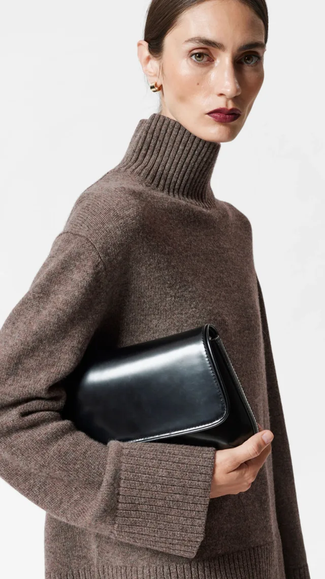 Oversized Turtleneck Wool Sweater