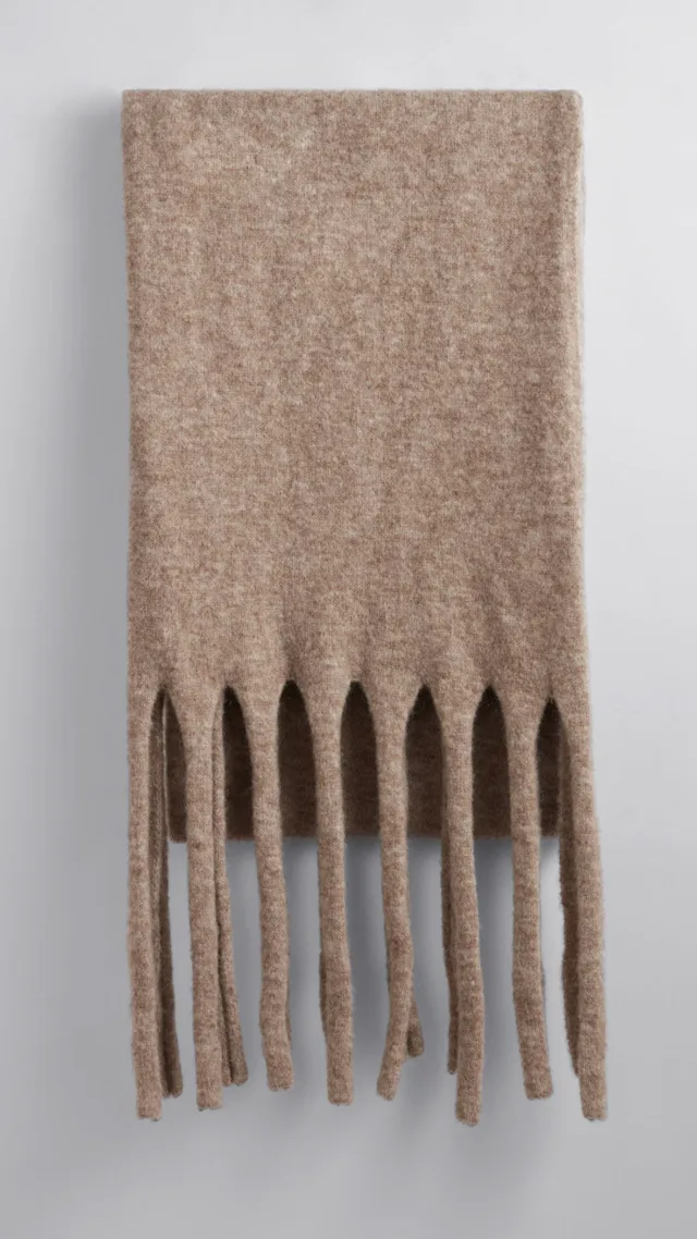 Oversized Wool-Blend Scarf