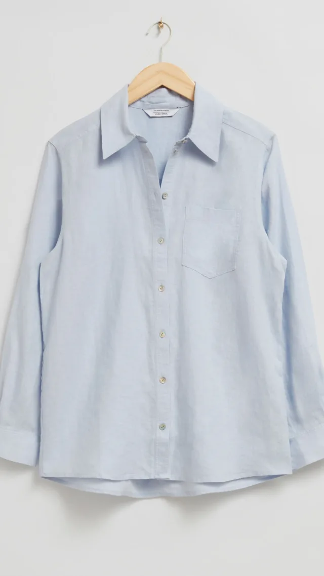 Patch-Pocket Linen Shirt