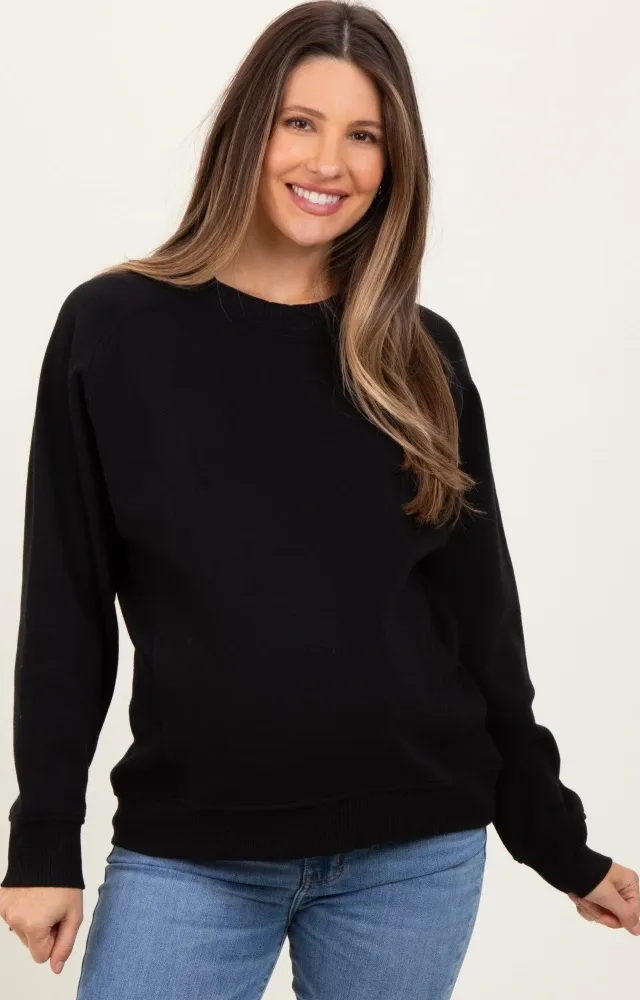 Black Fleece Maternity Sweatshirt