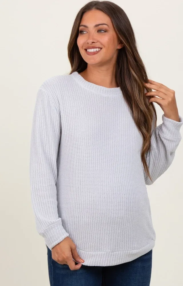 Ivory Chenille Knit Maternity Sweater