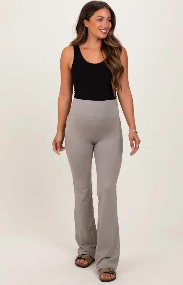 Light Grey Maternity Flared Leggings