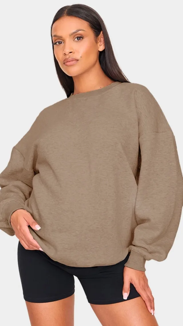 Maternity Taupe Ultimate Oversized Sweatshirt