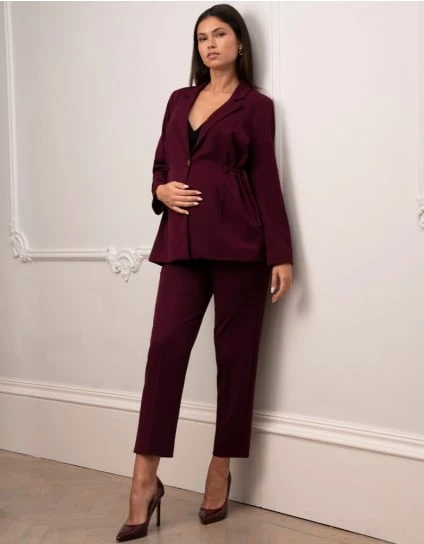 Blaise | Tailored Plum Maternity Blazer