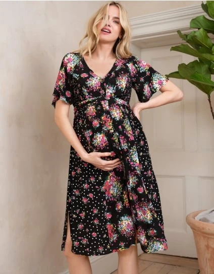 Dahlia |Floral Bouquet Maternity & Nursing Dress