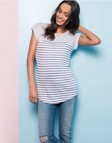 Henrietta | Linen Stripe Maternity & Nursing Top