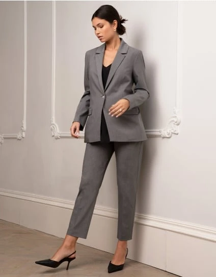 Kamala | Tailored Grey Maternity Blazer