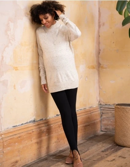 Merle | Layered Cotton Blend Maternity & Nursing Sweater