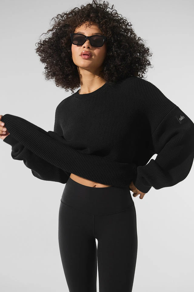 Domain Rib Knit Crew Sweater