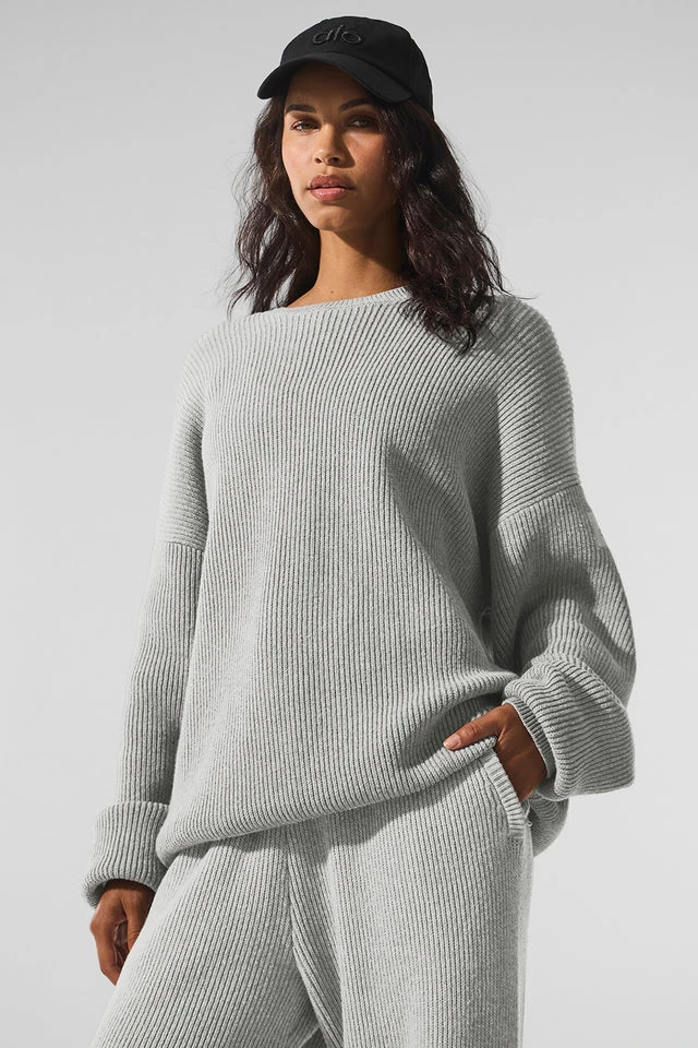 Domain Rib Knit Crew Sweater