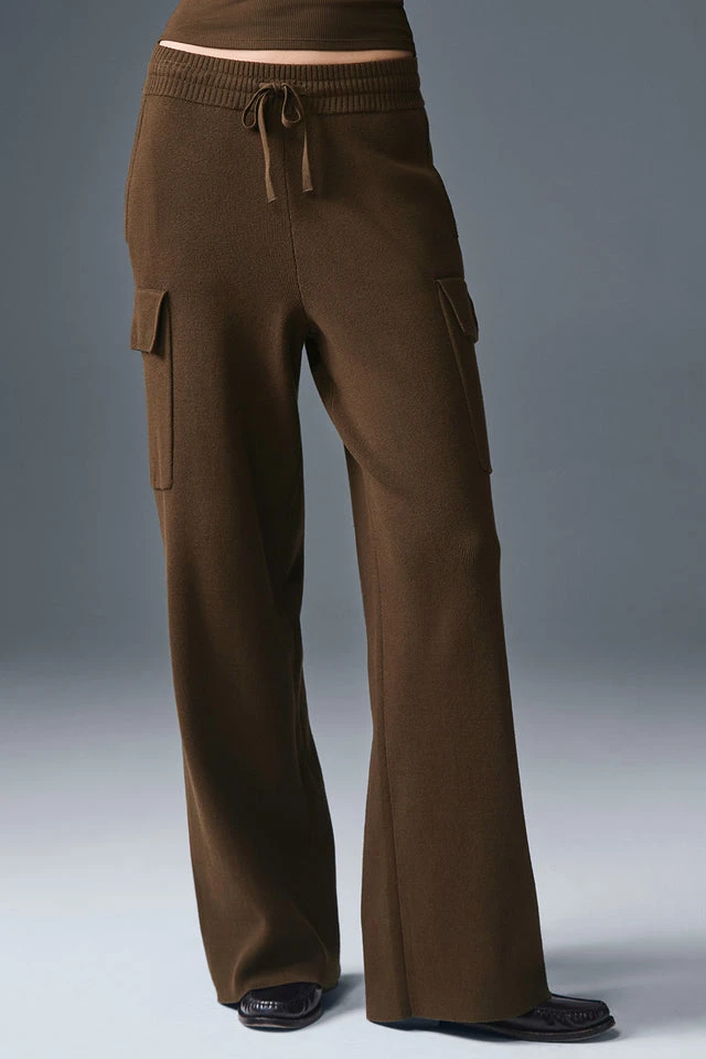 Scholar Knit High-Waist Cargo Pant