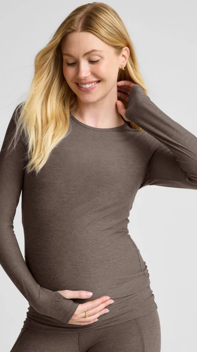 Featherweight Count On Me Maternity Crew Pullover