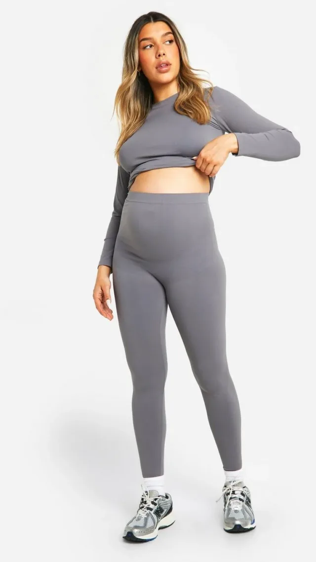 Charcoal Maternity Contour Supersoft Leggings