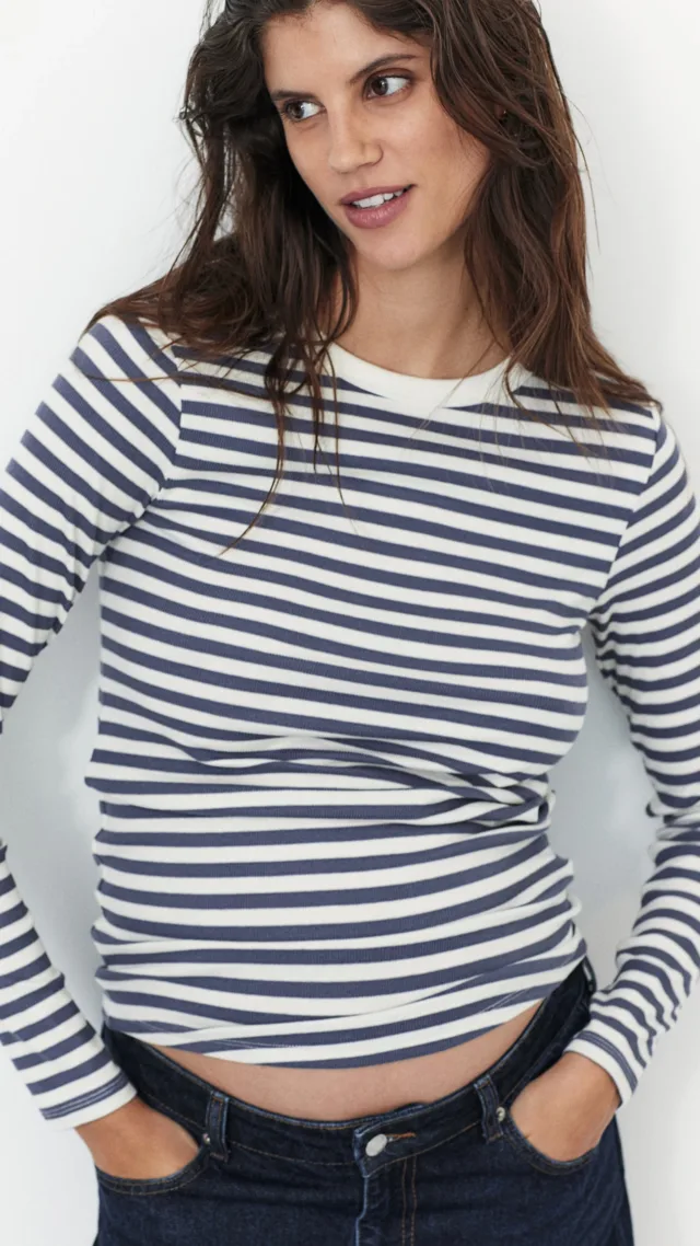 Mama Ribbed Jersey Top