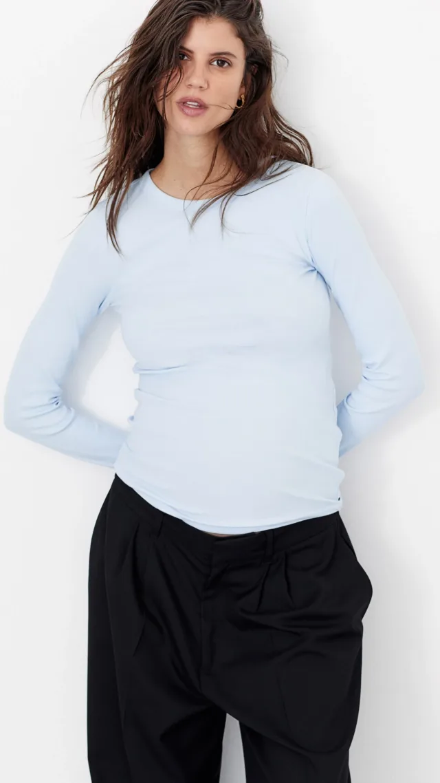 Mama Ribbed Jersey Top