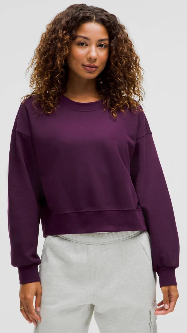 Perfectly Oversized Cropped Crew  French Terry