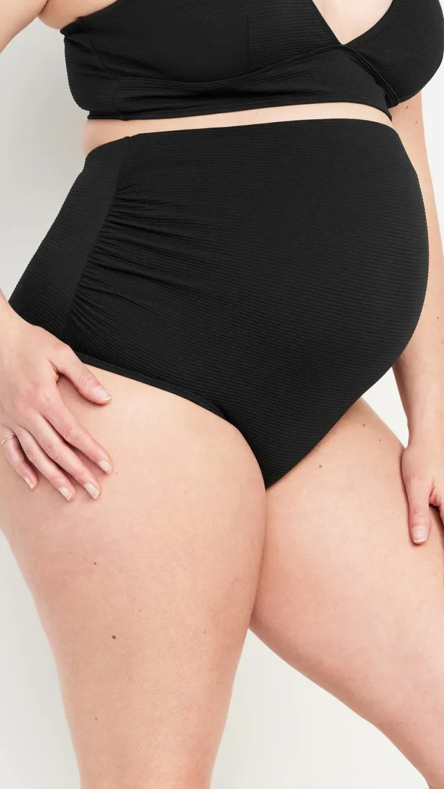 Maternity High-Waisted Swim Bottoms