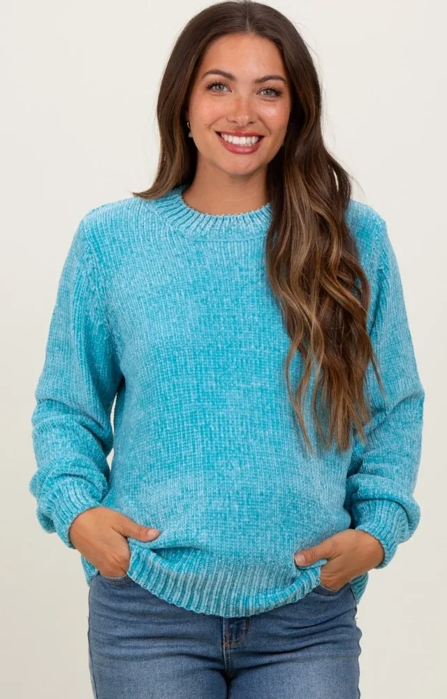 Jade Chenille Knit Maternity Sweater