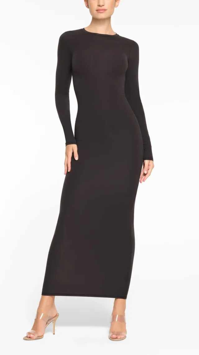 Crew Neck Long Sleeve Dress