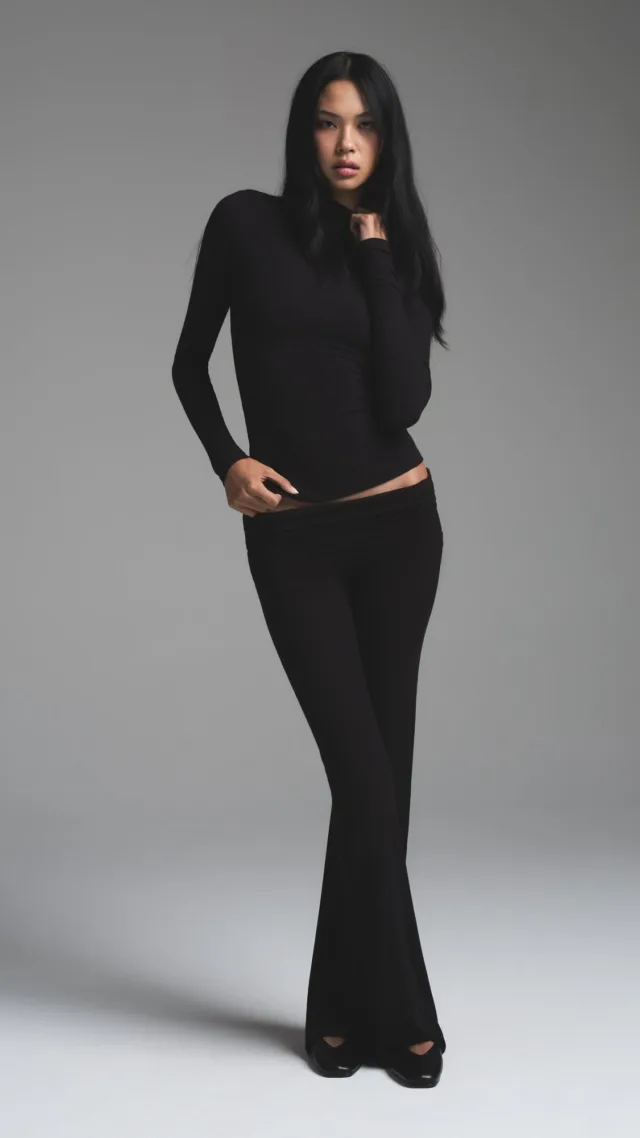 Mock Neck Long Sleeve Top