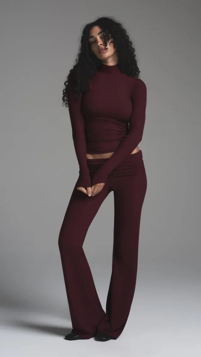 Mock Neck Long Sleeve Top