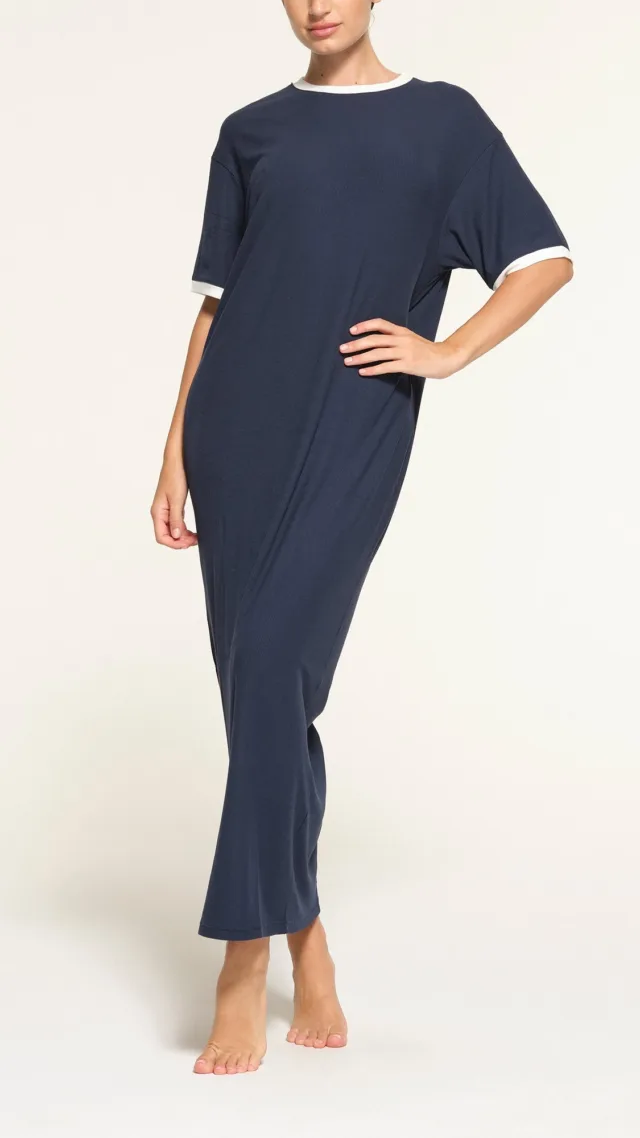 Ringer T-Shirt Long Dress