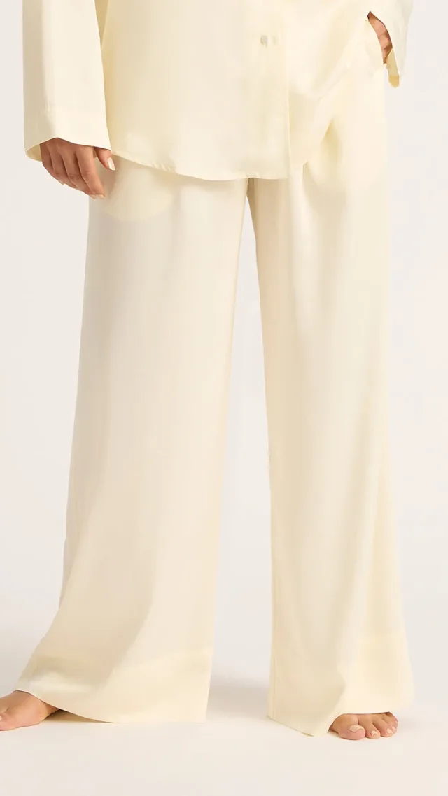 Vegan Silk Wide Leg Sleep Pant