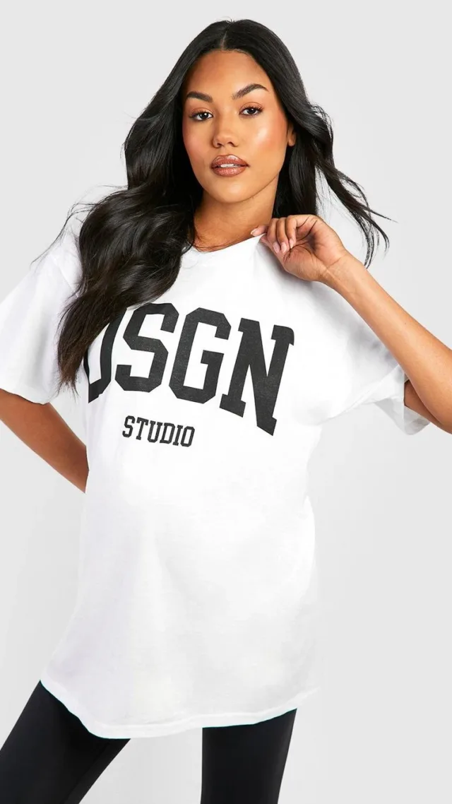 White Maternity Dsgn Studio Oversized T-Shirt