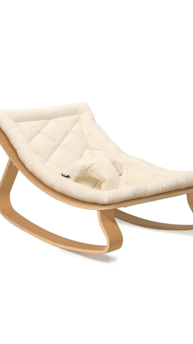 Baby Rocker Levo By Charlie Crane Paris - Organic Milk/Beech