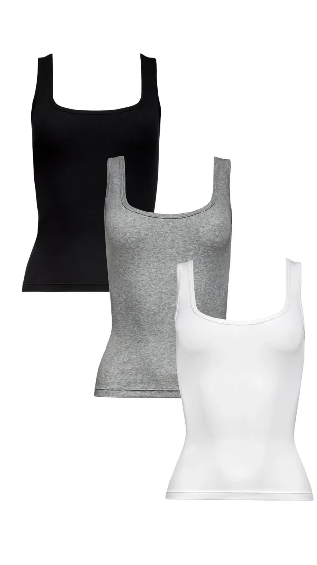 Cotton Rib 90S Tank - 3 Pack