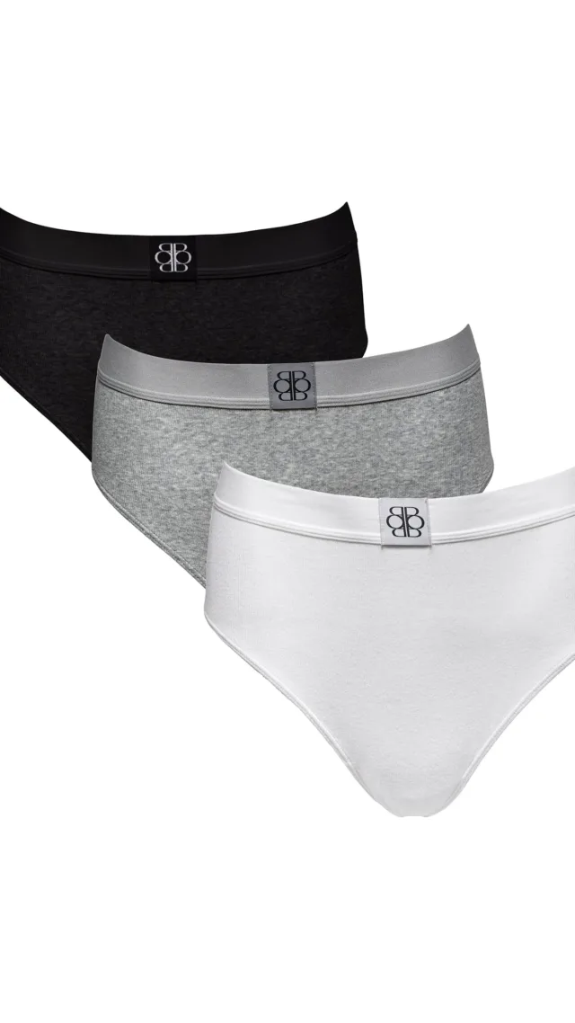 Cotton Rib Full Coverage Brief - 3 Pack