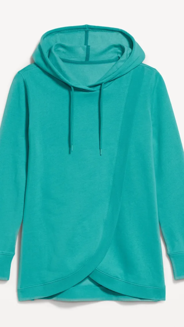 Maternity Cross-Front Nursing Pullover Hoodie