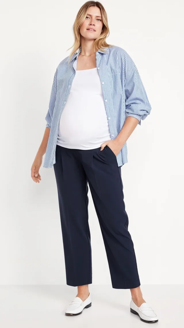 Maternity Rollover-Waist Billie Trouser