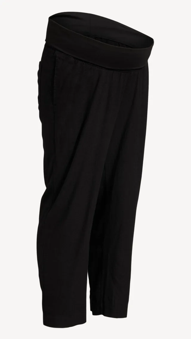 Maternity Rollover Waist Linen Pant