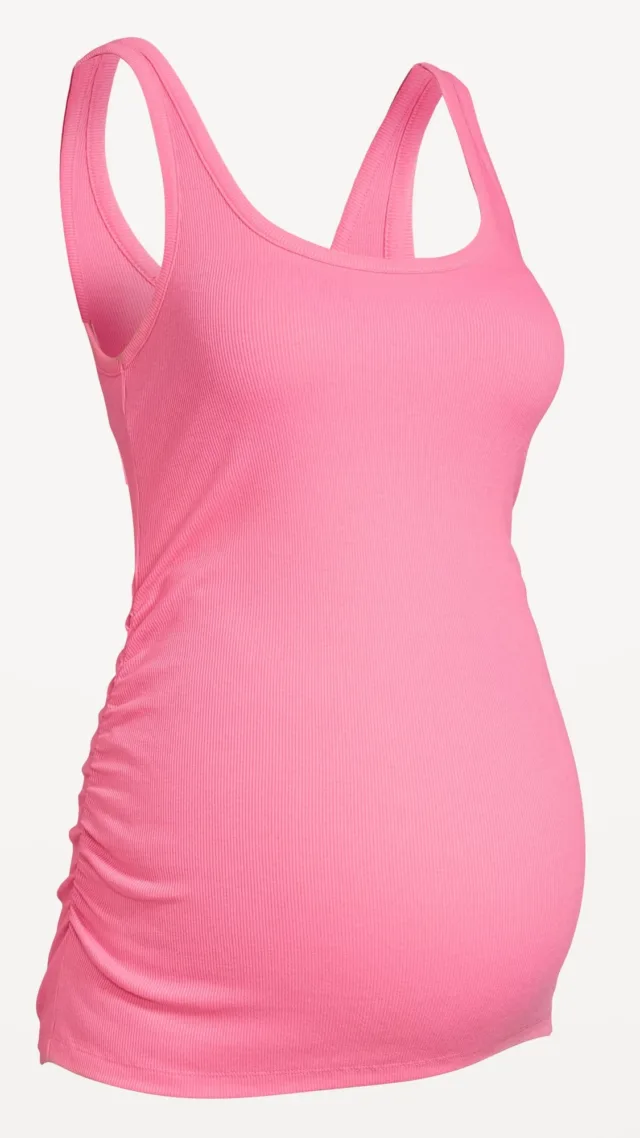 Maternity Scoop-Neck Ribbed Tank Top