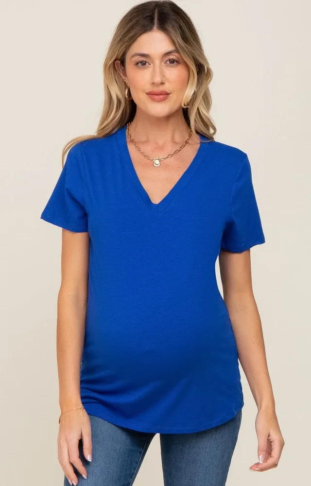 Royal Basic V-Neck Maternity Tee