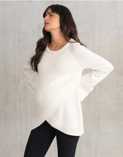 Karev | Panel Detail Knit Maternity & Nursing Jumper