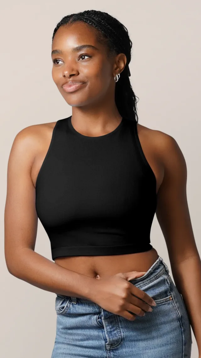 Sublime® Bamboo Hands-Free Pumping Longline Bra Top