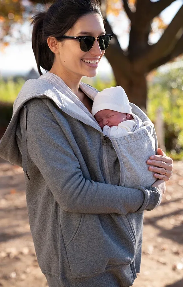 Connor | Grey 3 In 1 Maternity Hoodie