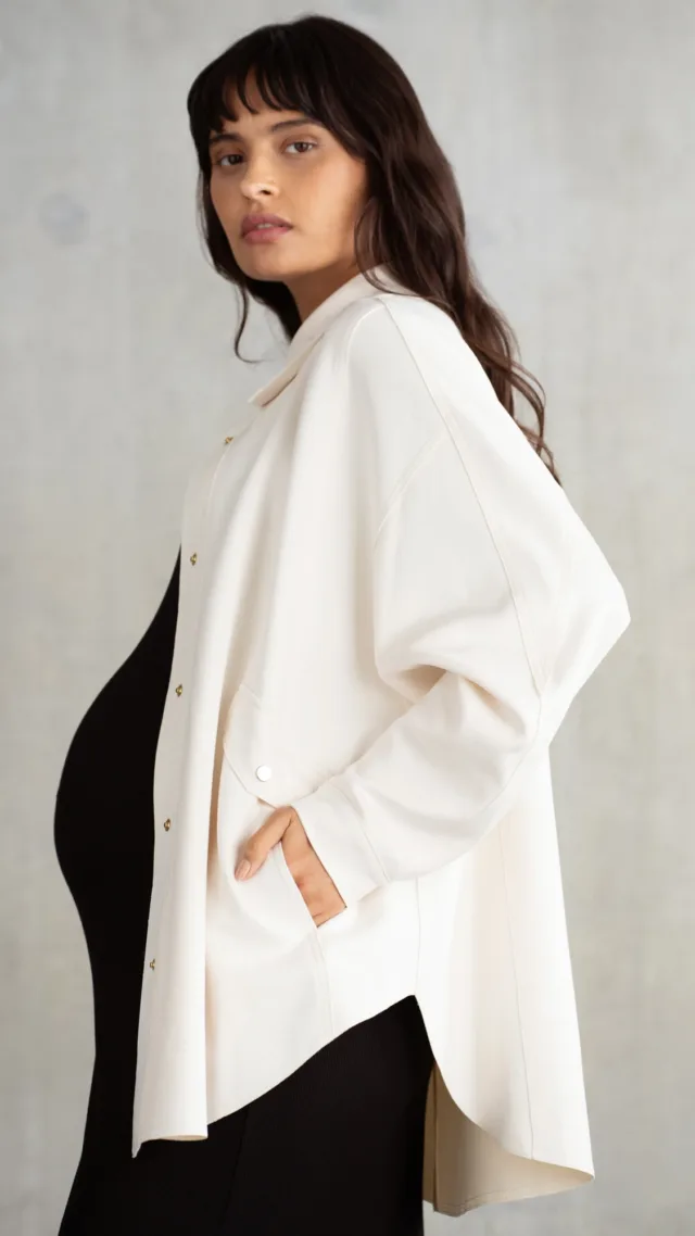 Fabienne | Relaxed Fit Maternity Shirt Jacket