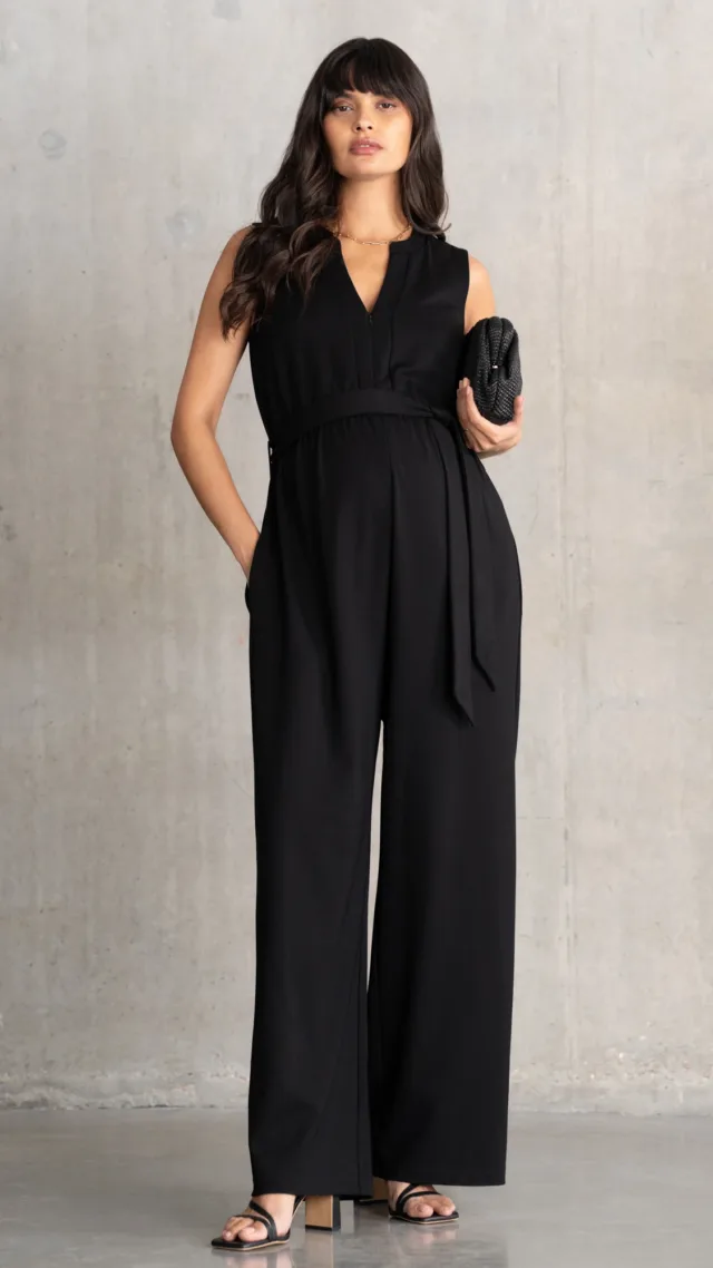 Sarah | Ponte Roma Maternity & Nursing Jumpsuit